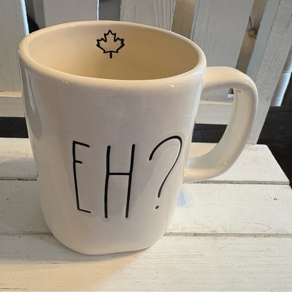 Rae Dunn Other - Rae Dunn Ceramic Mug with “EH” Maple Leaf Design